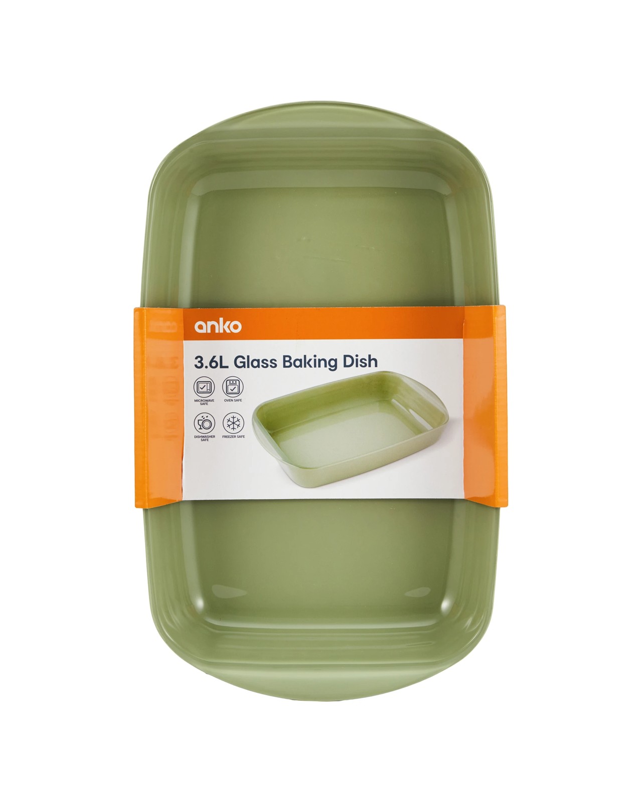 Anko 3.6L Glass Baking Dish - Green 5 of 5
