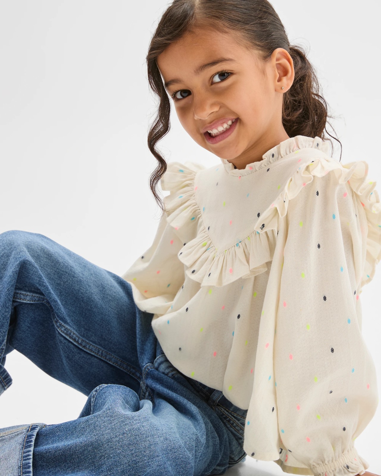 Long Sleeve Fashion Woven Frill Blouse 4 of 6