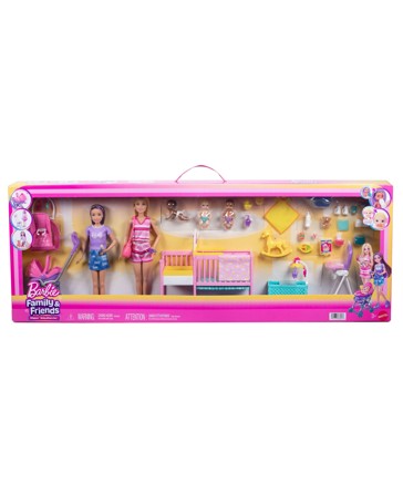 Barbie & Skipper Dolls with 3 Babies and Furniture & Accessories
