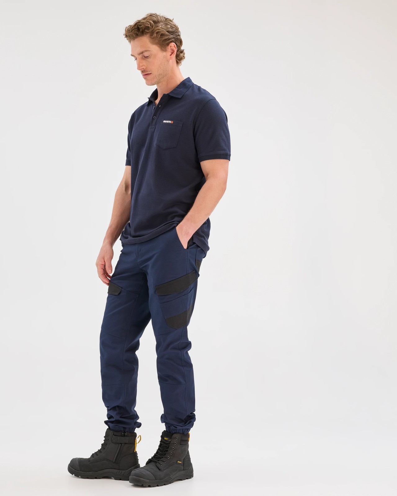 Australian Cotton Performance Cargo Jogger Pants - Graphite 2 of 5