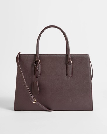 Large Structured Work Tote Bag