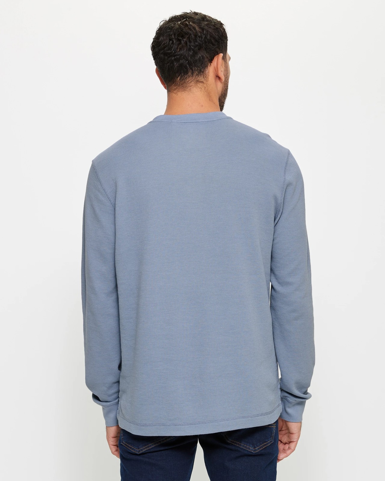 Waffle Henley Long Sleeve T-Shirt 4 of 4