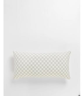 Austin Checkerboard Breakfast Cushion - Agave Green