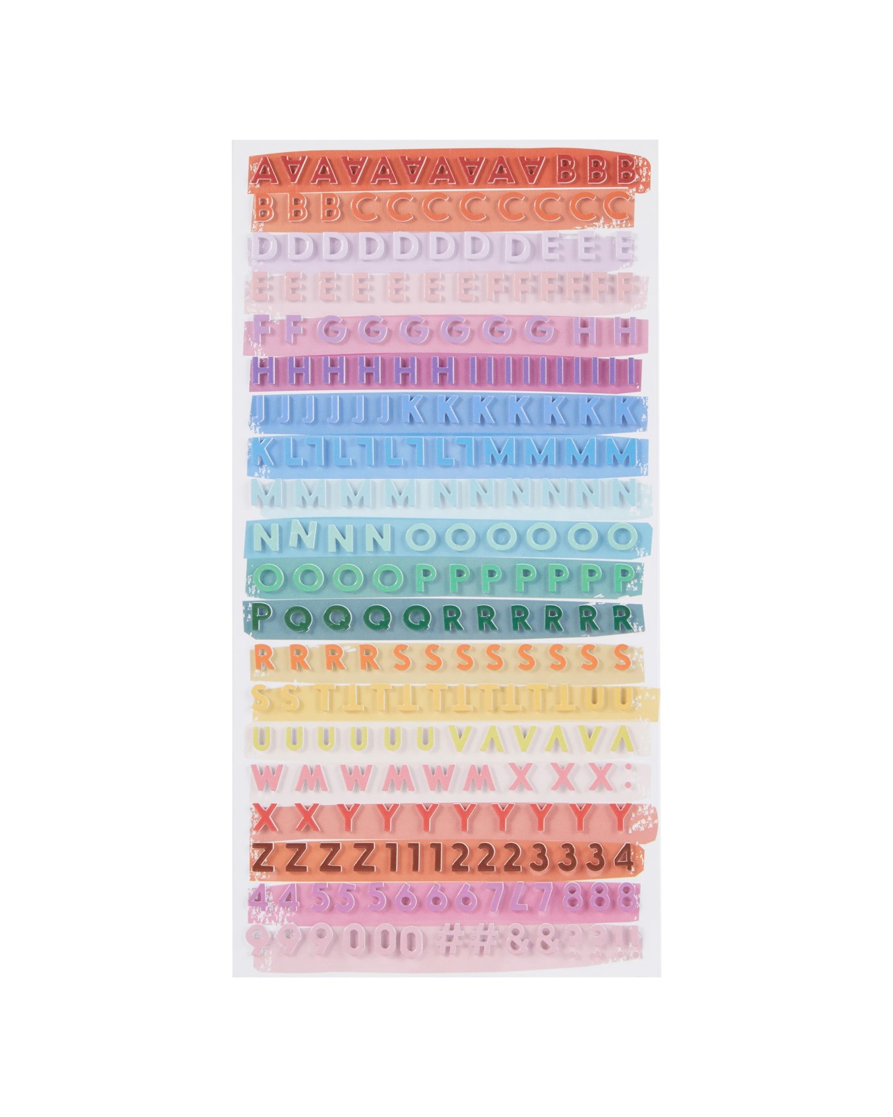 Anko Alphabet Stickers - Colours 2 of 4