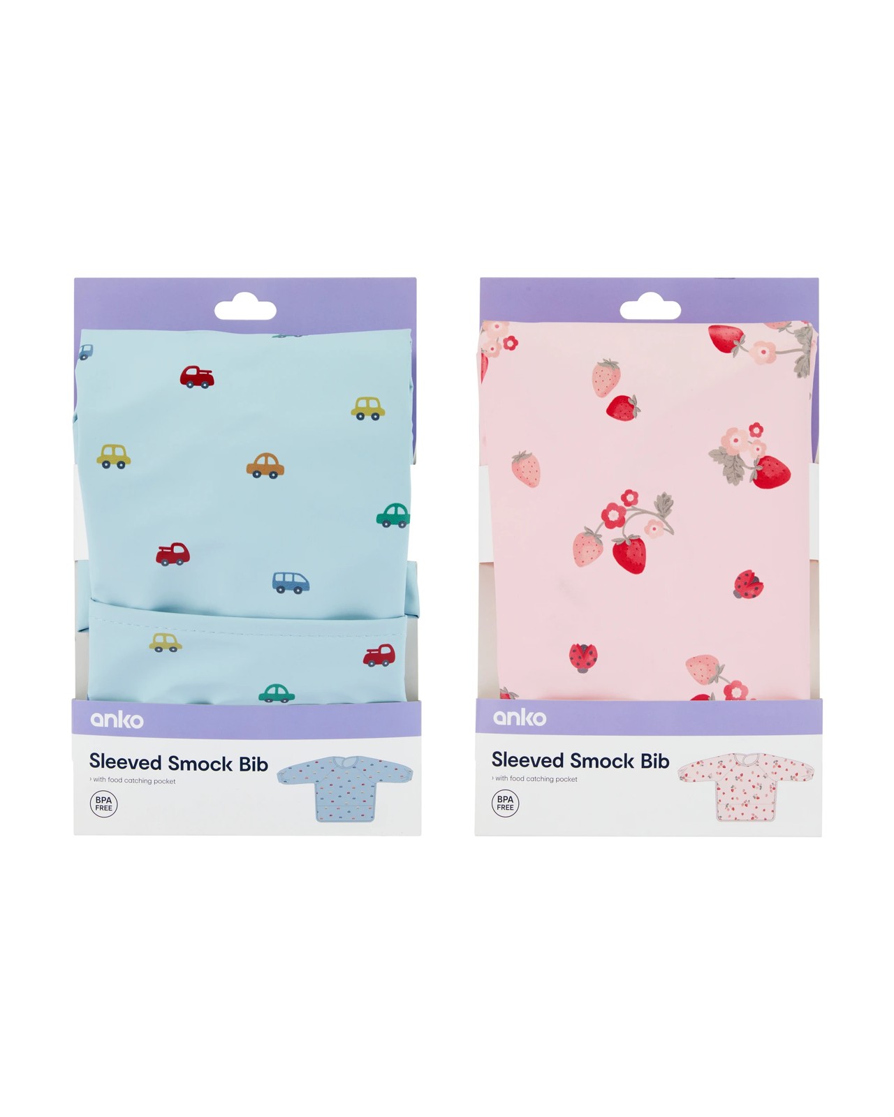 Sleeved Smock Bib - Assorted 5 of 6