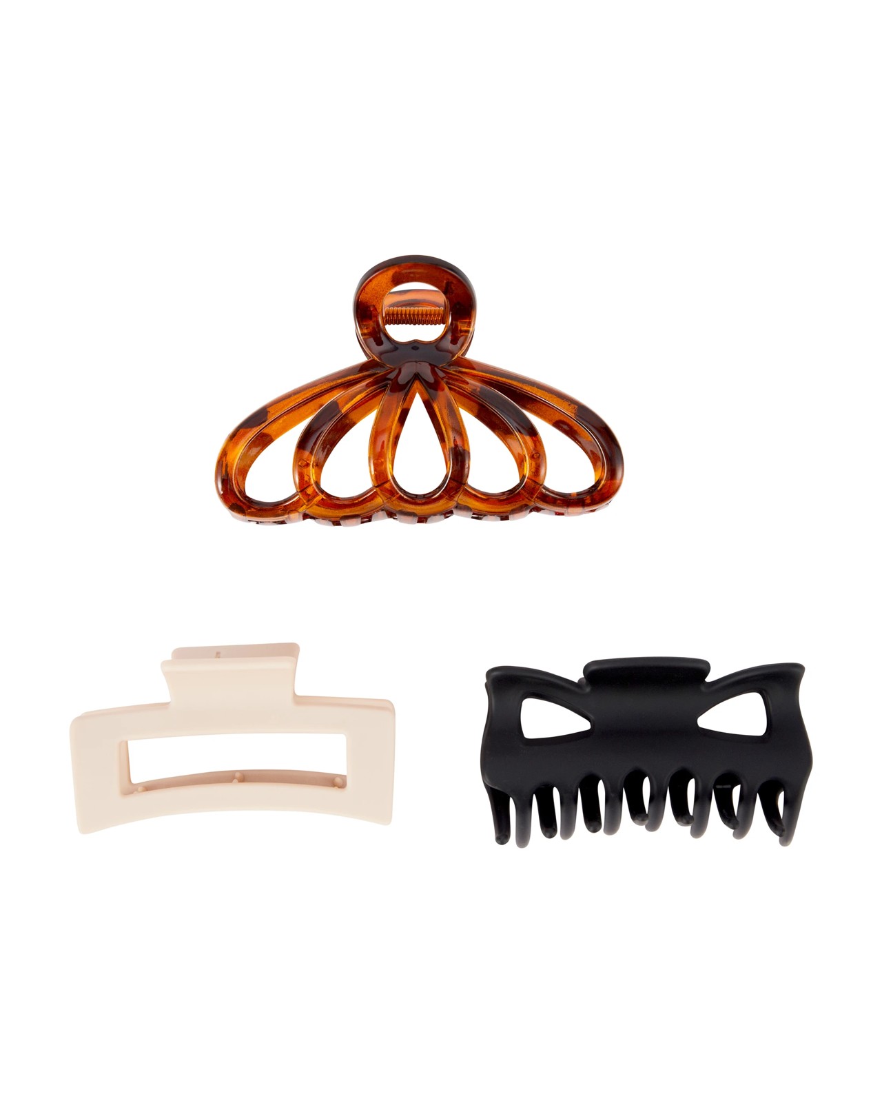 OXX Haircare 3 Piece Claw Hair Clips 2 of 3