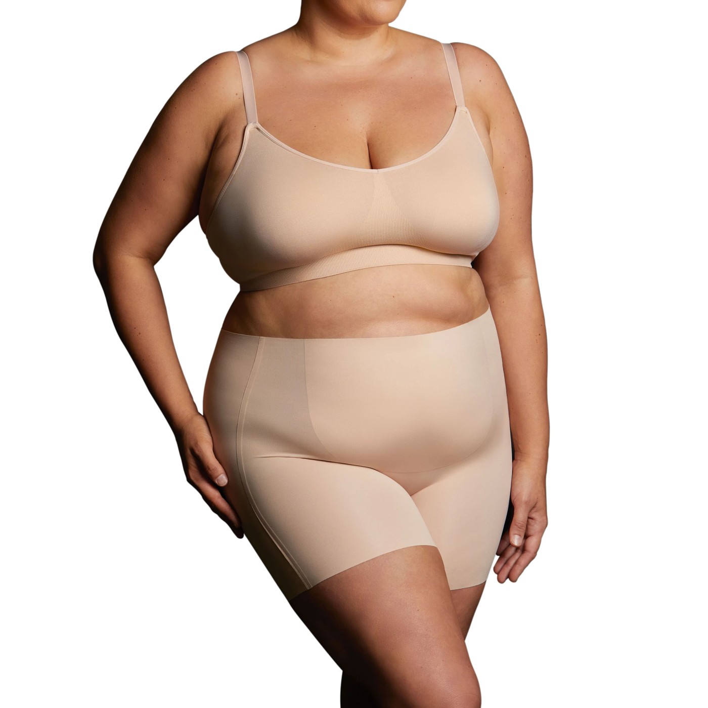 Curvesque Laser Sculpt Mid Thigh Shorts - Ambra - Nude