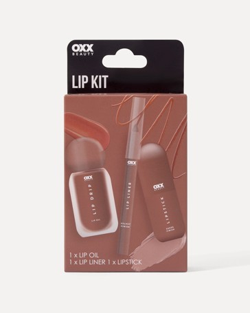 OXX Beauty 3 Piece Lip Kit - Rich Chocolate