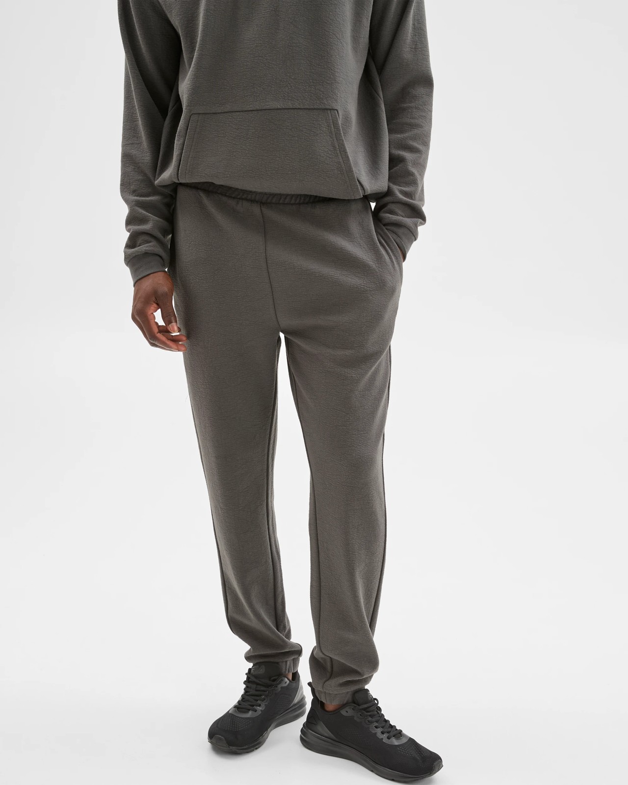 Active Textured Full Length Trackpants - Charcoal 3 of 5