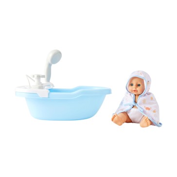 3 Piece Nurture Baby: Working Bath Tub with Baby Playset - Anko