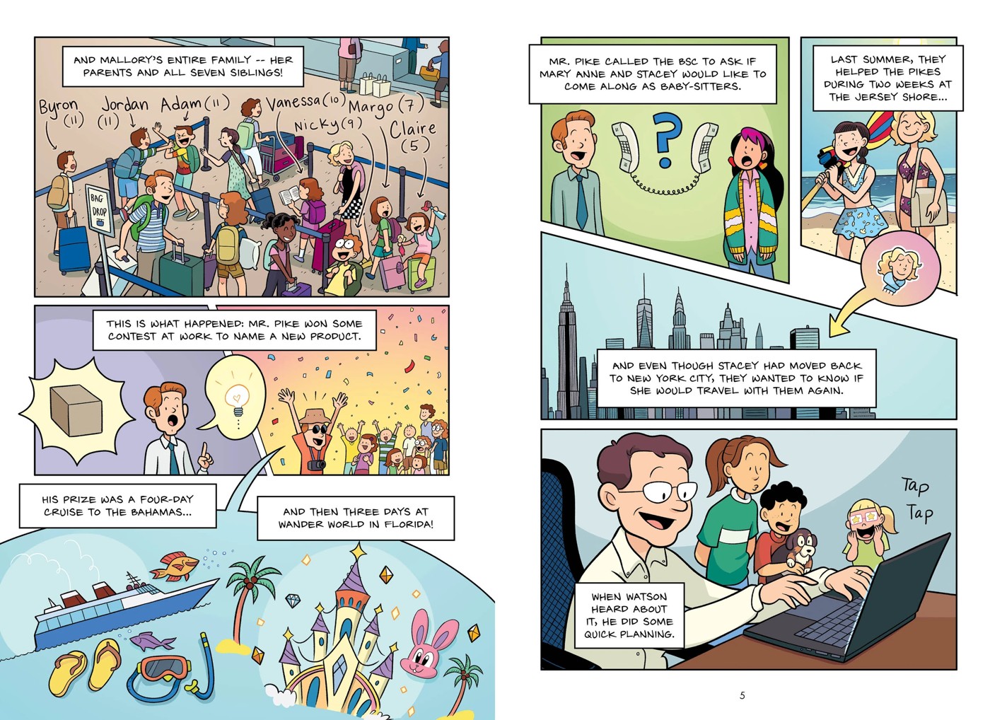 The Baby-Sitters Club Super Special: Baby-Sitters on Board! by Raina Telgemeier and Gale Galligan - Book 2 of 3
