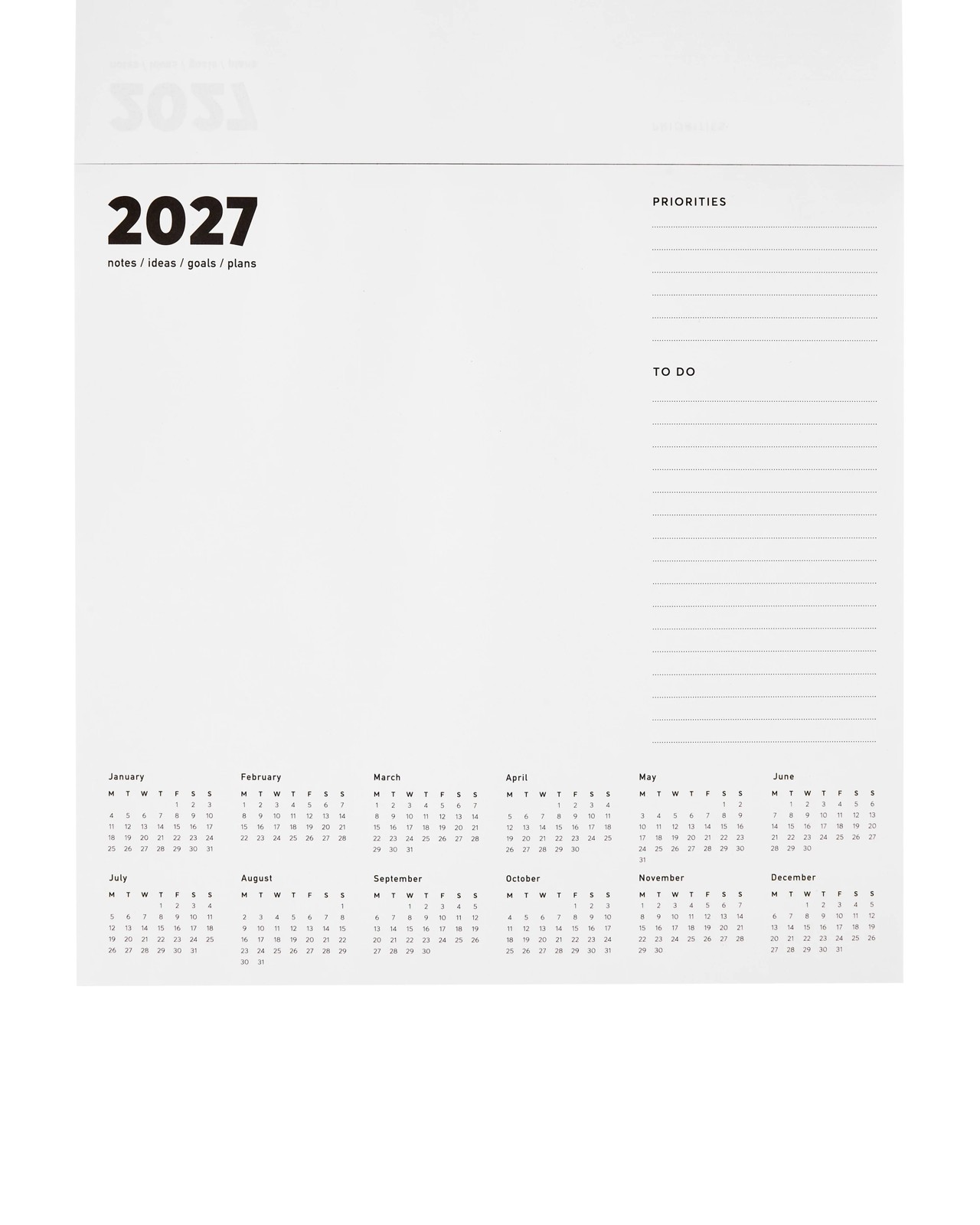 Anko 2027 Desk Pad Calendar 2 of 5