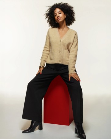 Petites Full Length Wide Leg Denim Jeans - Mila