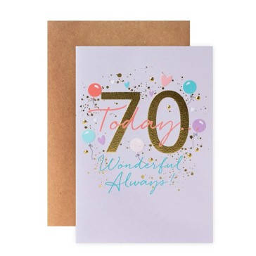 Connections from Hallmark 70th Birthday Card - Wonderful Always