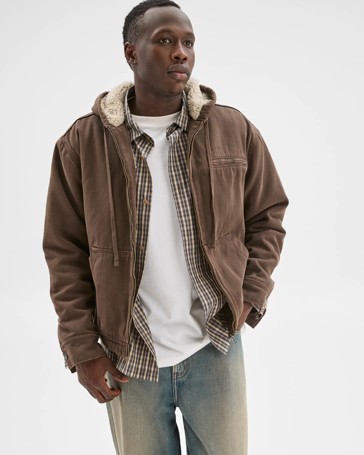 Commons Heavyweight Washed Hooded Worker Jacket