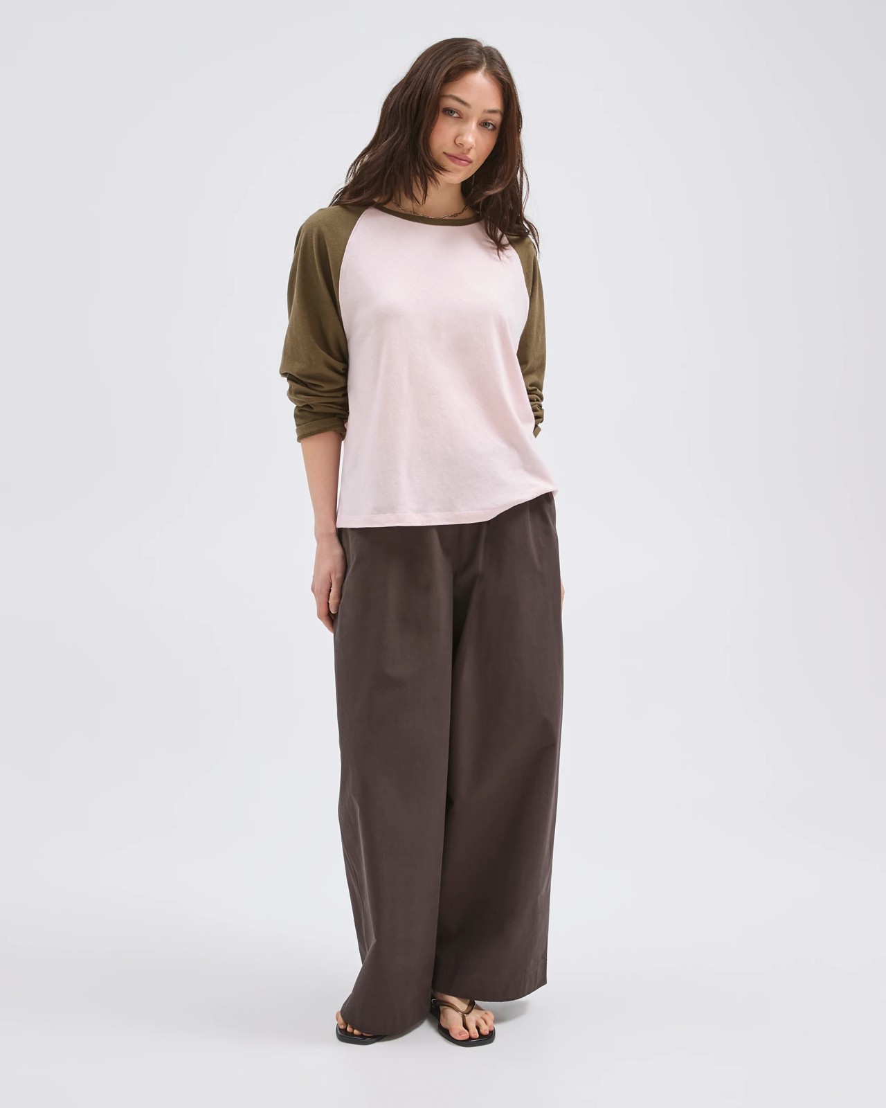 Lily Loves Australian Cotton Poplin Wide Leg Pants - Truffle 4 of 6
