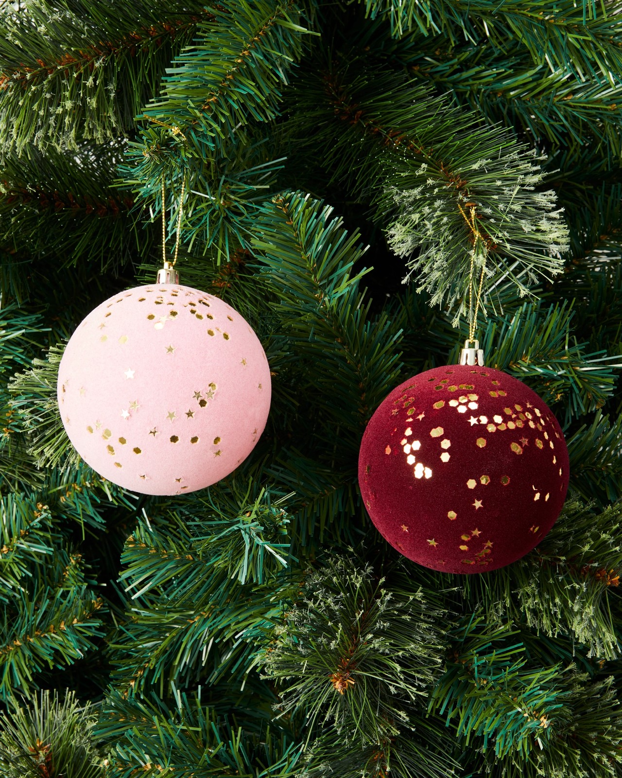 Anko 9 Pack 10cm Fig Flocked Baubles 5 of 5