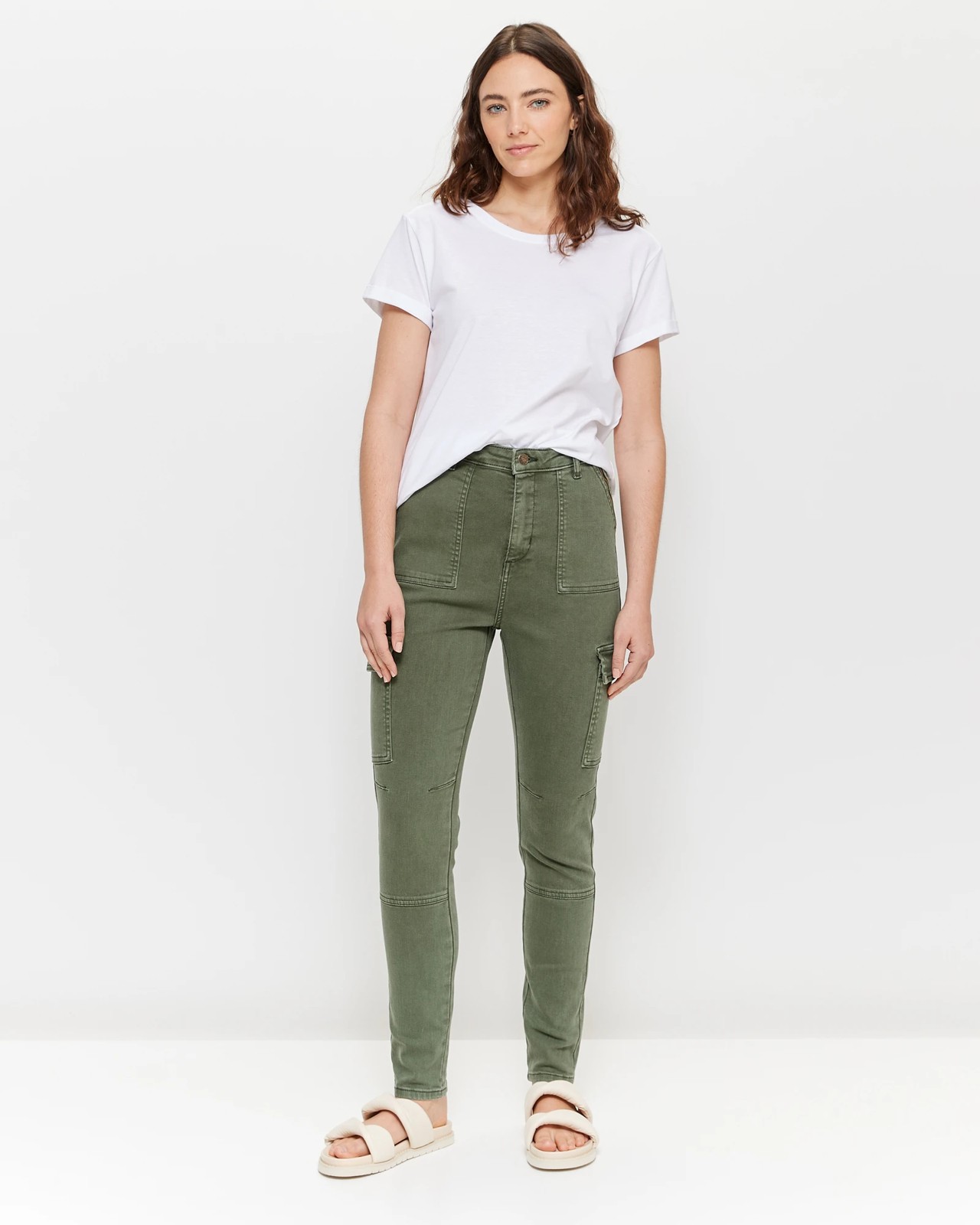 High Rise Slim Leg Cargo Jean | Target Australia