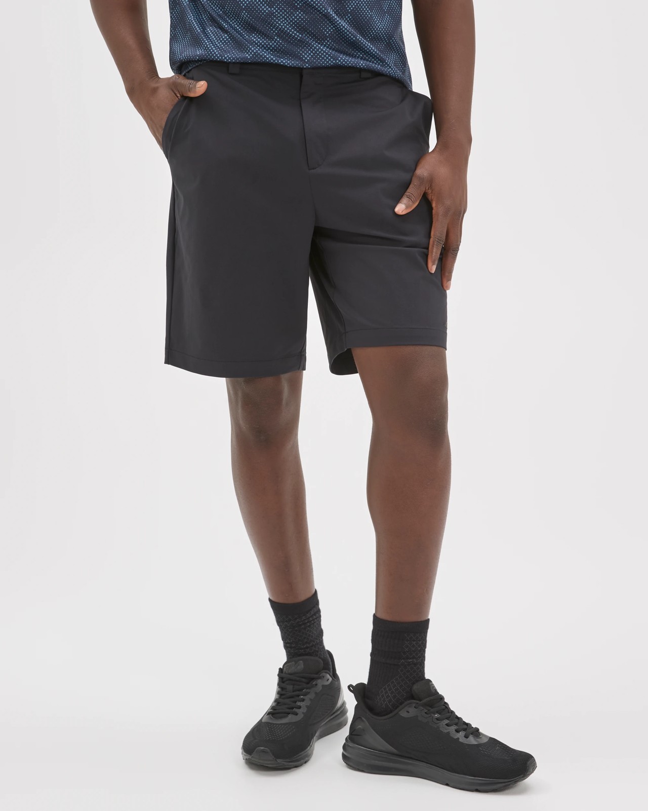 Active Hybrid Stretch Chino Shorts - Black 4 of 5