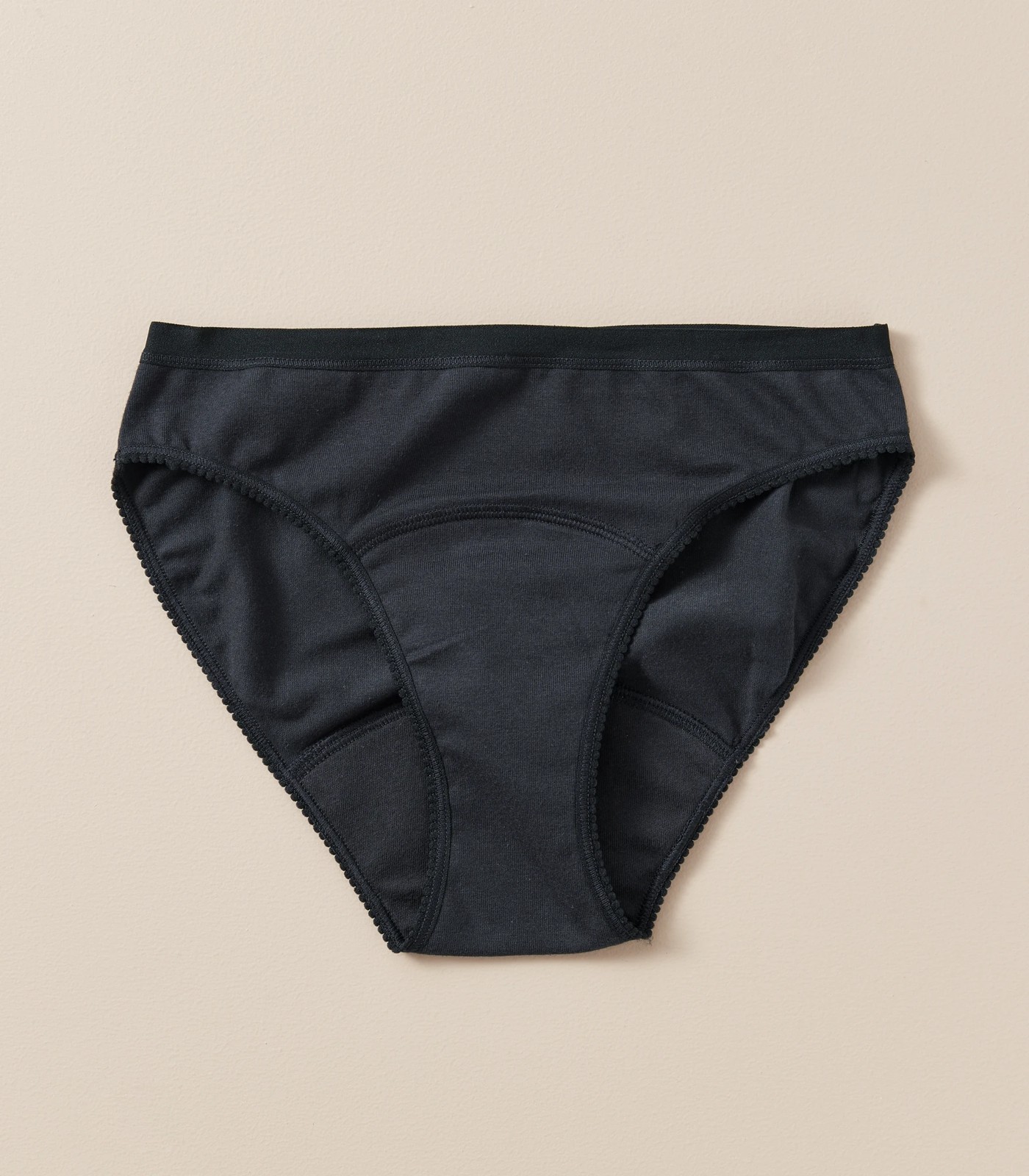 Love Luna Period Proof Bikini Knickers, Black