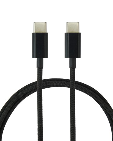 Anko USB-C to USB-C Braided Cable - 1m - Black