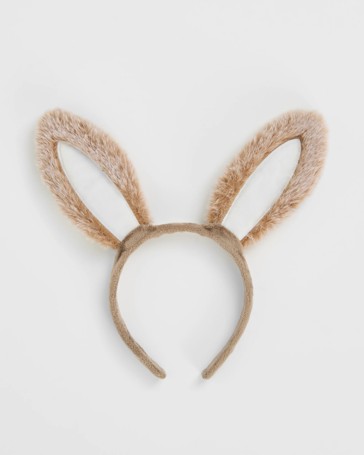 Kids Fluffy Faux Fur Bunny Ears Headband