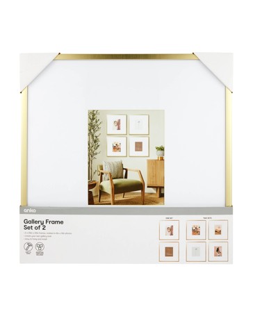 Anko 2 Piece Gallery Frame Set - Gold Look