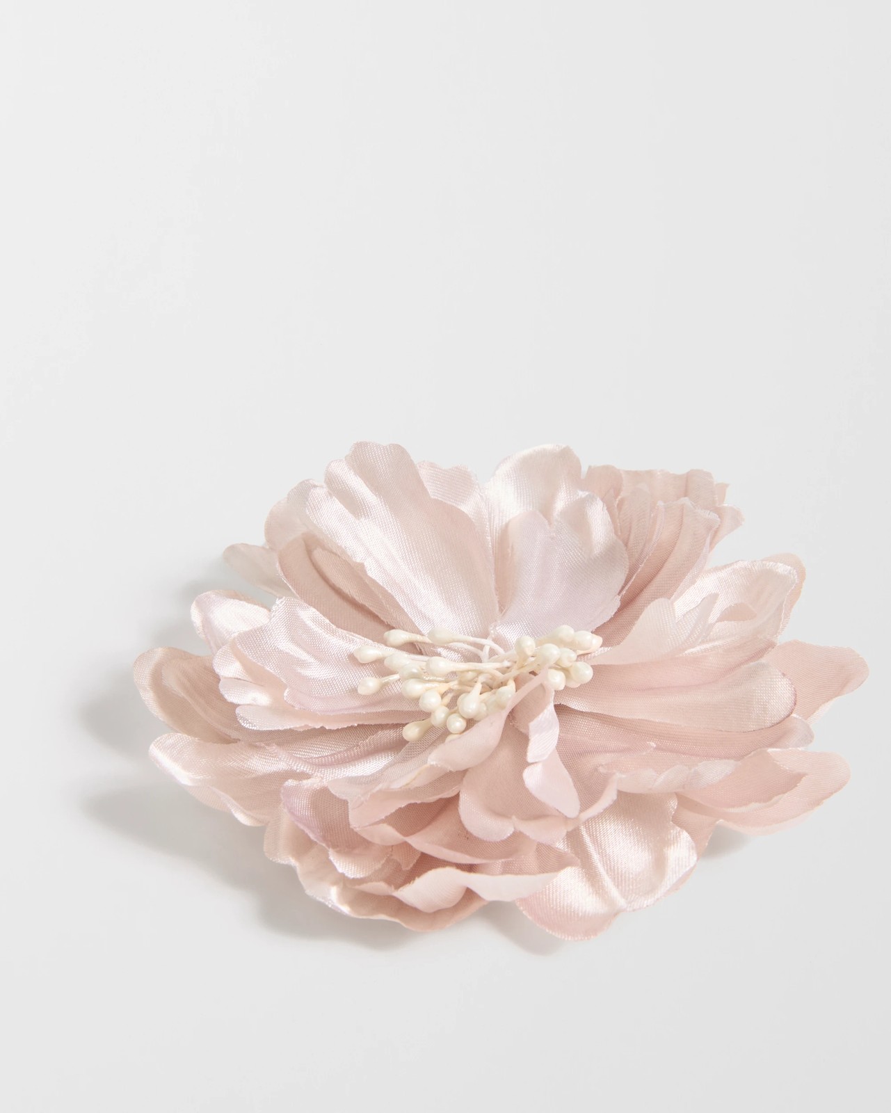 Faux Silk Flower Hair Clip - Oyster 2 of 2