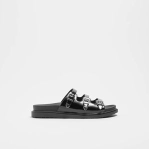 Womens Triple Strap Flat Sandal - Cyprus product image