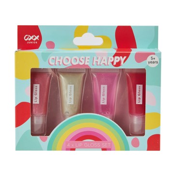 Lip Gloss 4 Piece Set, Choose Happy - OXX Junior
