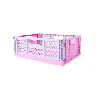Anko 15L Collapsible Crate - Medium, Pink