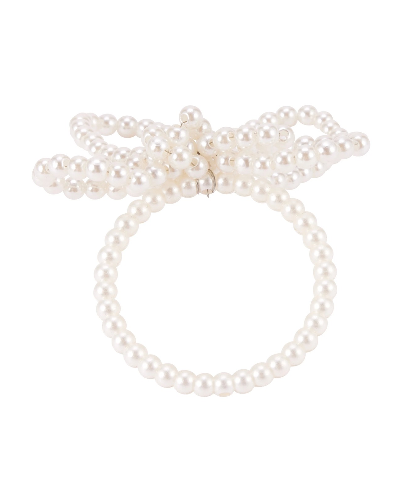 Anko 4 Pack Faux Pearl Bow Napkin Rings 3 of 5