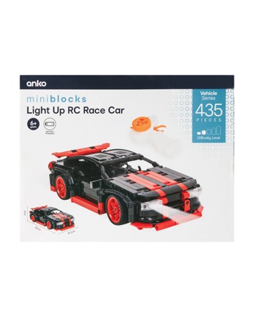Anko 435 Piece Mini Blocks Vehicle Series: Light Up Remote Control Race Car