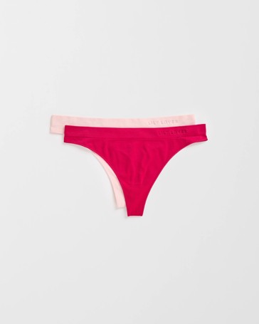 Lily Loves 2 Pack Seamfree Embossed G-String Briefs