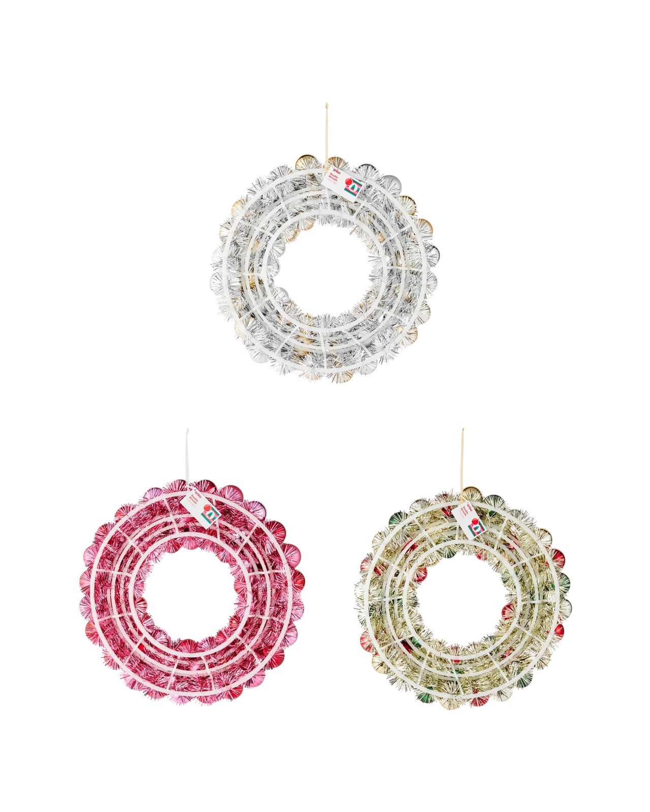 Anko 43cm Bauble Wreath - Assorted 4 of 4