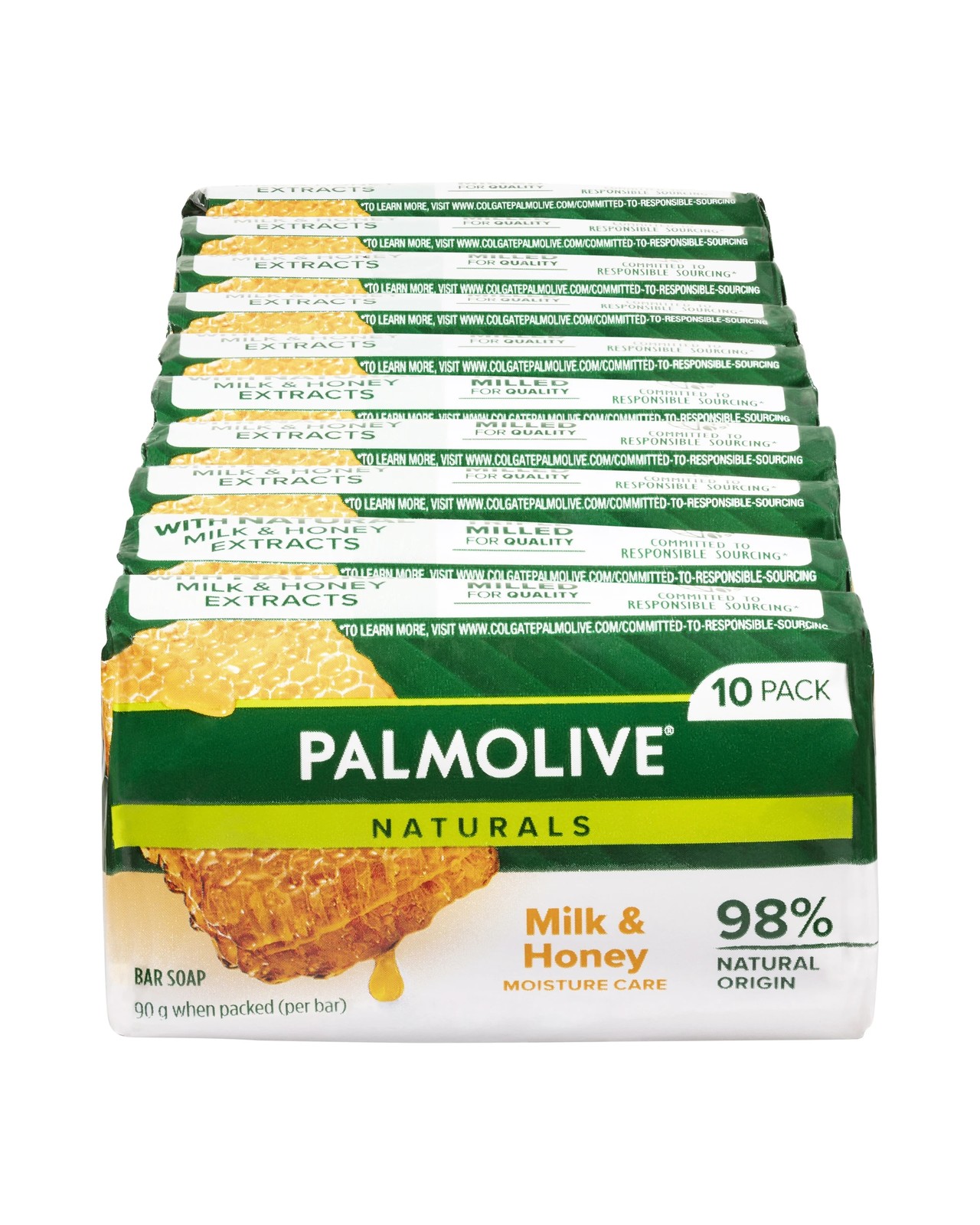 Palmolive Naturals Moisture Care Bar Soap, Milk & Honey - 10 Pack 2 of 5