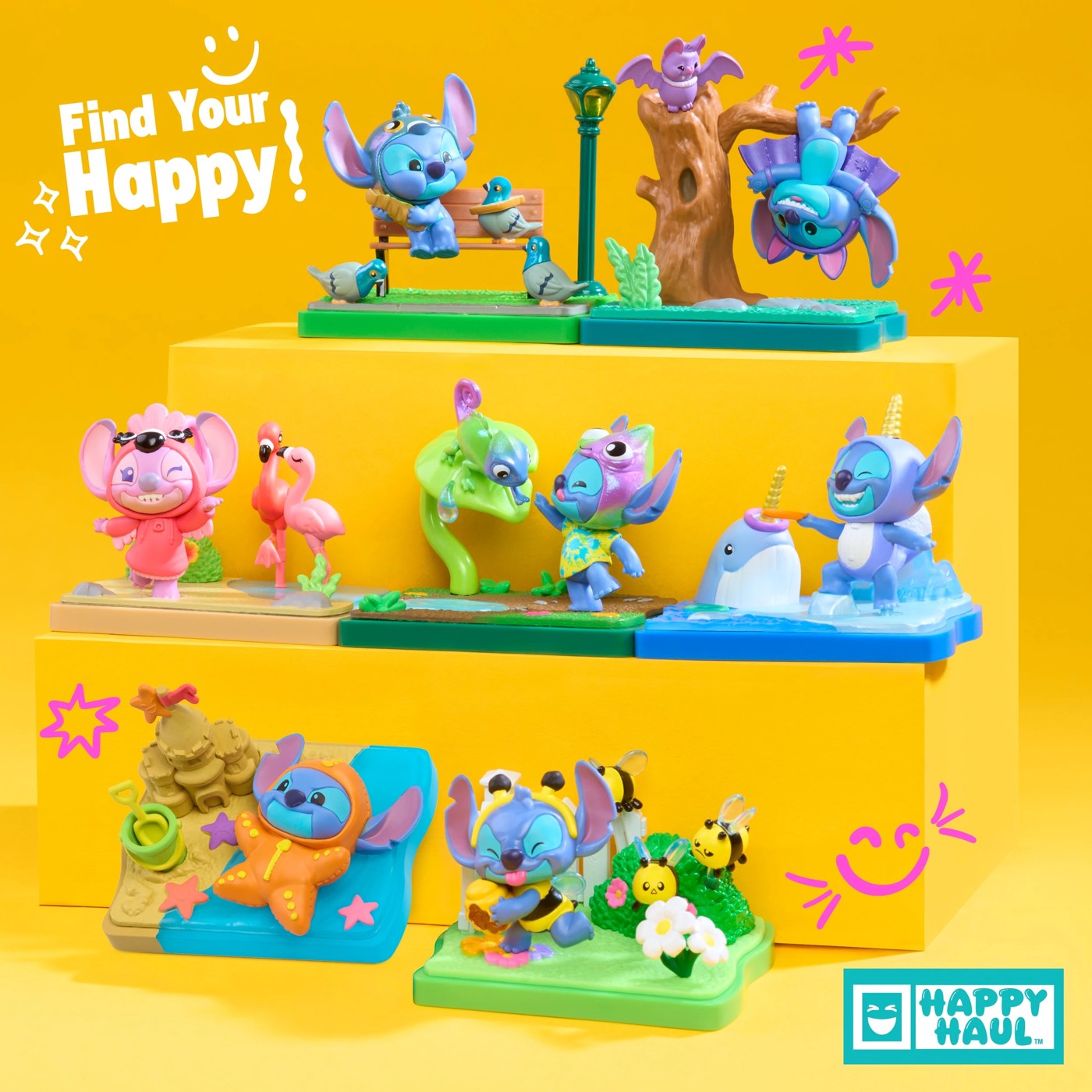 Happy Haul Stitch Goes Wild Collectible Figures - Assorted 4 of 6