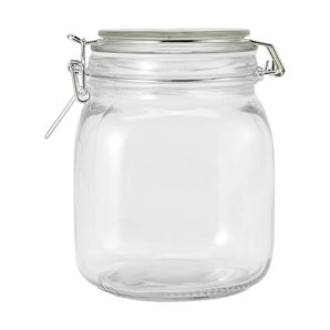 Clip Glass Canister, 1L - Anko