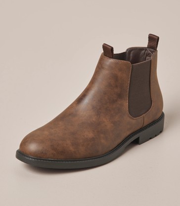 Mens Cleated PU Chelsea Boots - Troy
