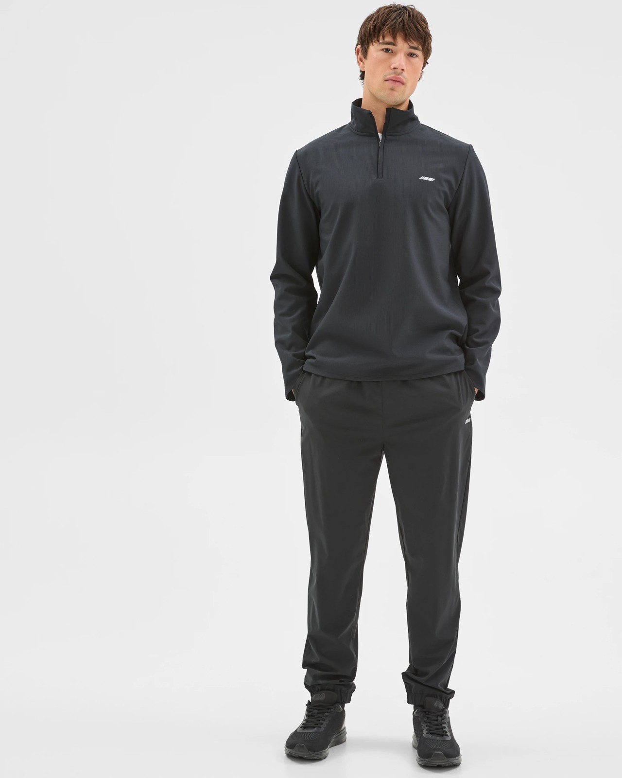 Active Bonded Quarter Zip Jumper - Black 2 of 5
