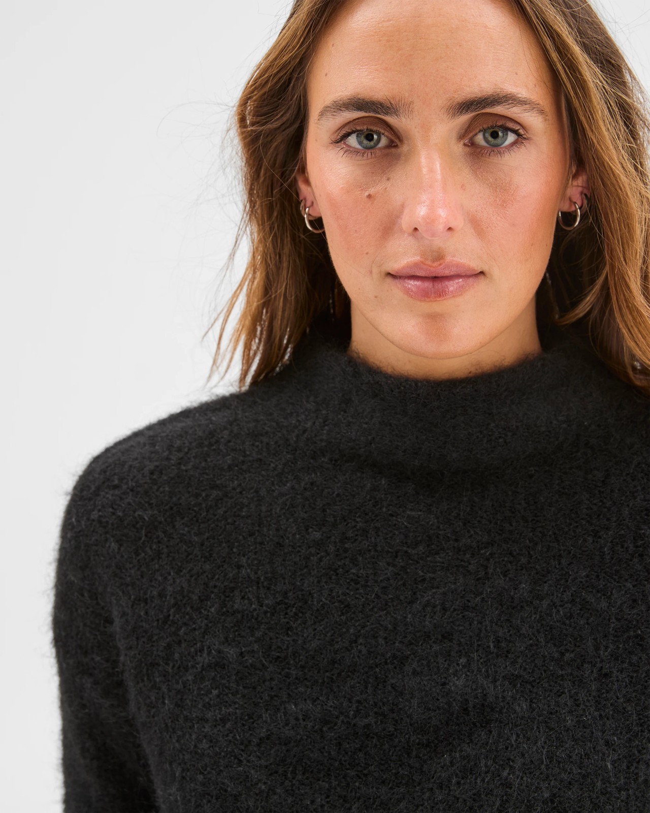 Preview Plush Mock Neck Jumper - Black 5 of 6