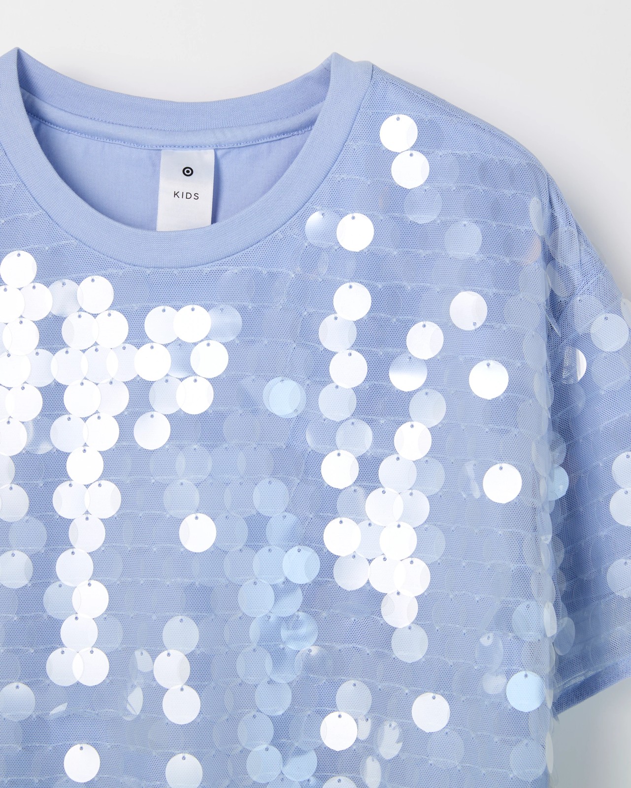Sequin Short Sleeve T-Shirt - Blue 6 of 6