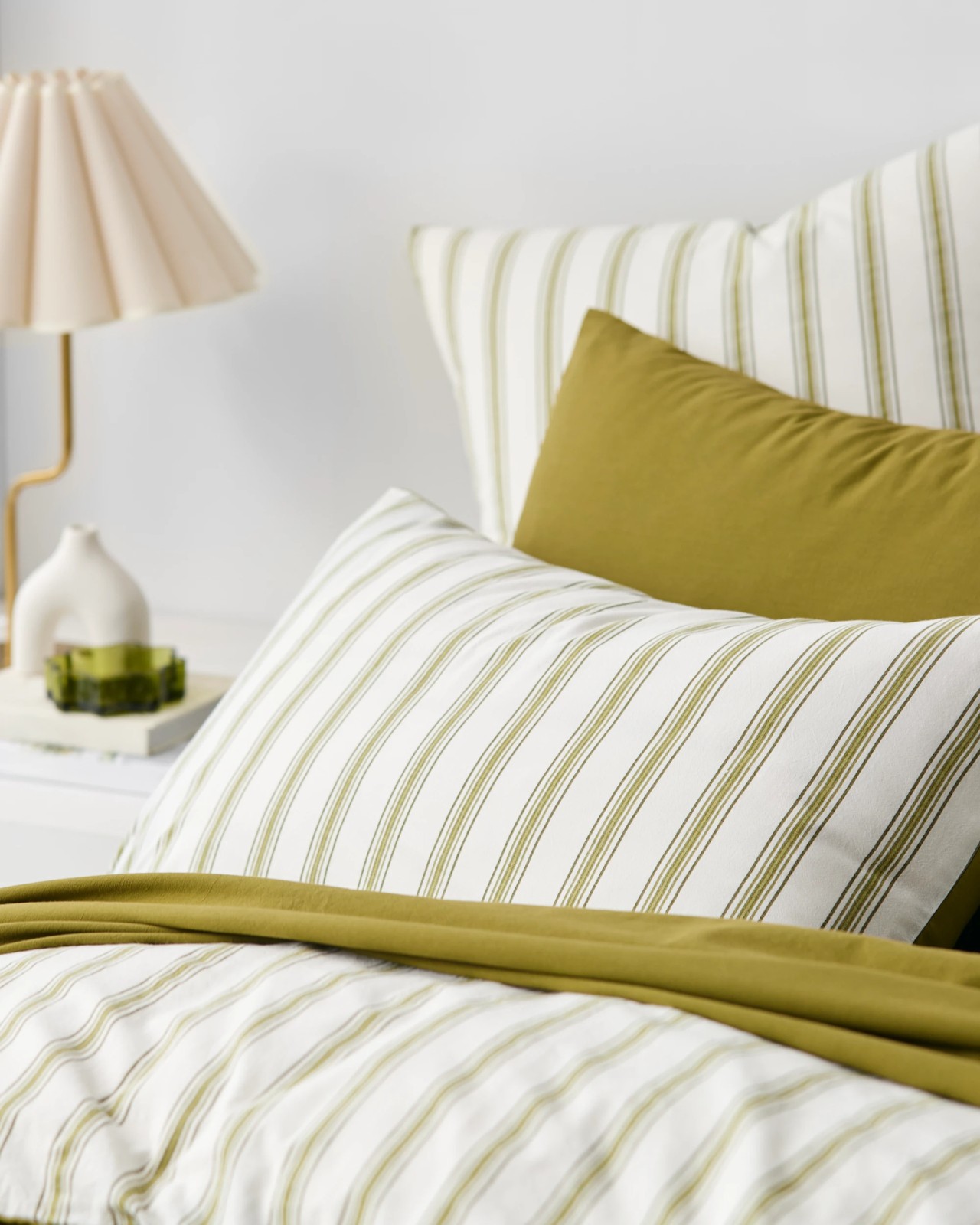 Arlo Cotton Stonewash Quilt Cover Set - Avocado 3 of 5