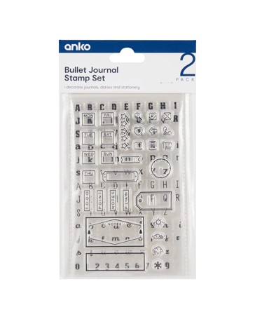 Anko 2 Pack Bullet Journal Stamp Set