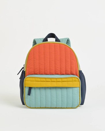Colour Block Quilted Backpack