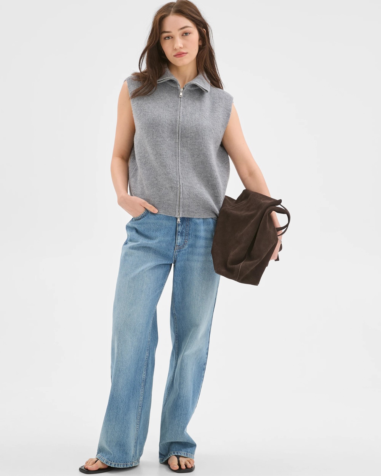 Lily Loves High Neck Vest - Dark Grey Marle 2 of 5