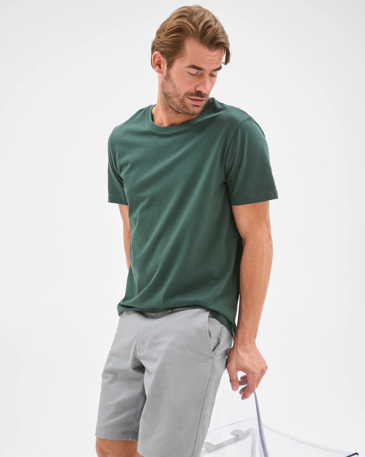 Australian Cotton Regular Chino Shorts - Sharkskin 5 of 5