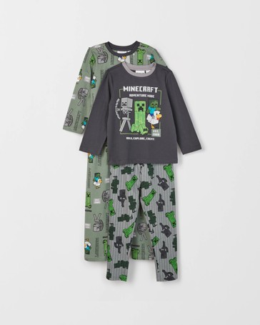 Minecraft Australian Cotton 2 Pack Younger Boys Knit Pyjama Set