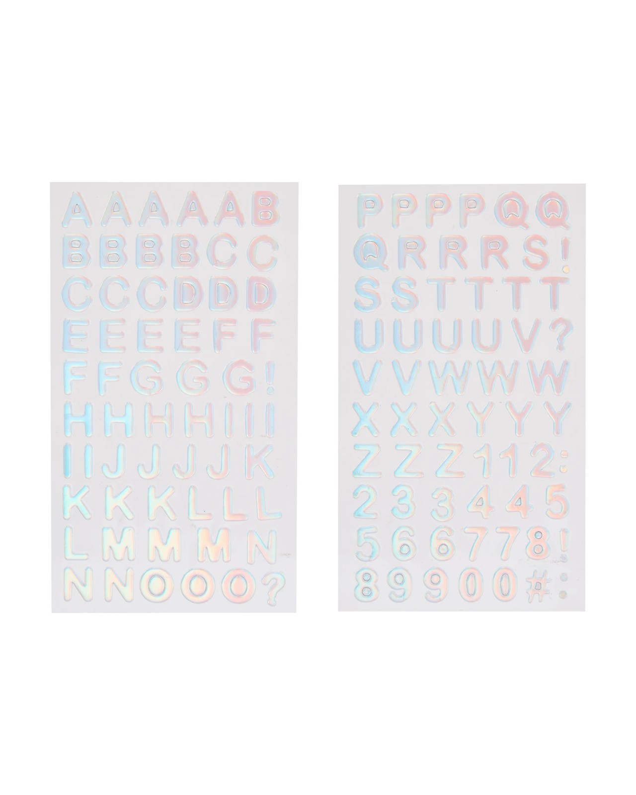 Anko 2 Pack Alphabet Stickers - Iridescent 2 of 3