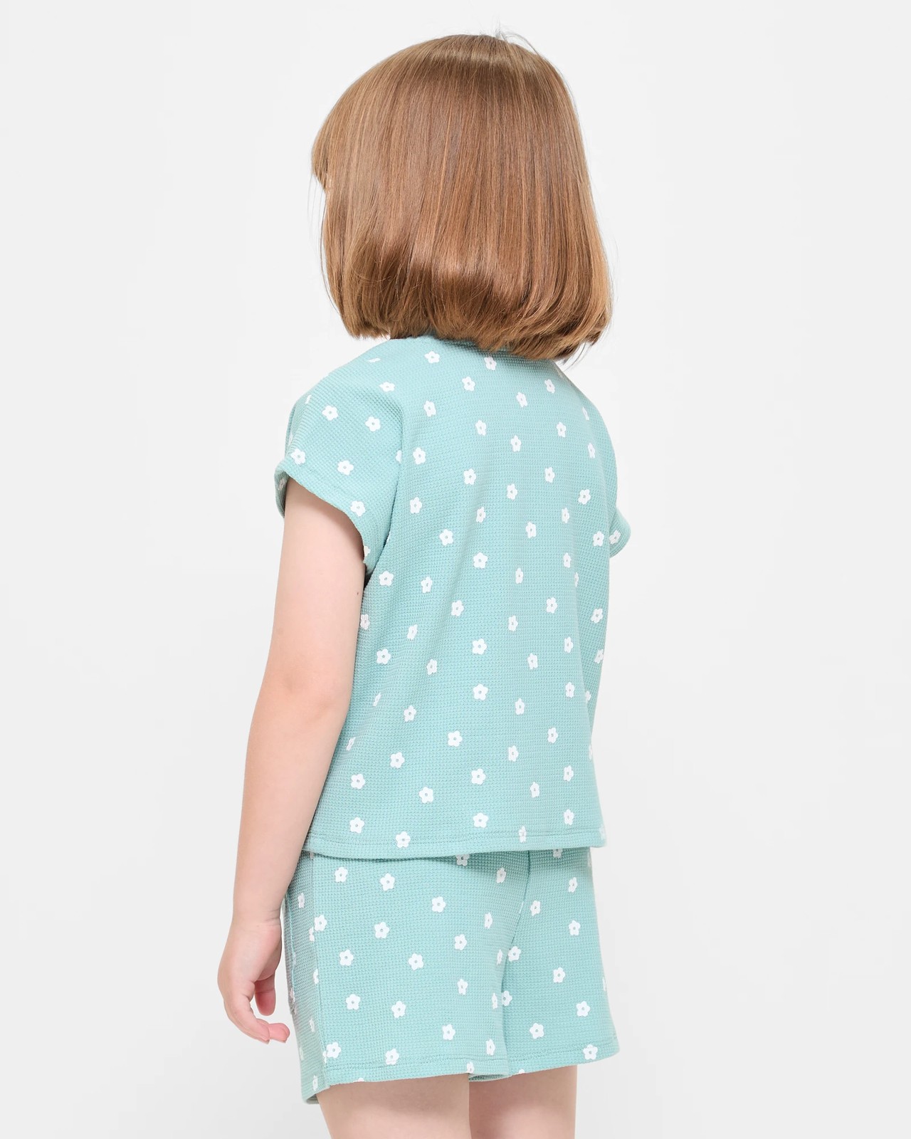 Waffle T-shirt and Short 2 Piece Set 3 of 6